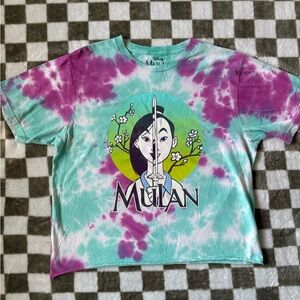 Disney Mulan Purple and Teal Tie-Dye Tee